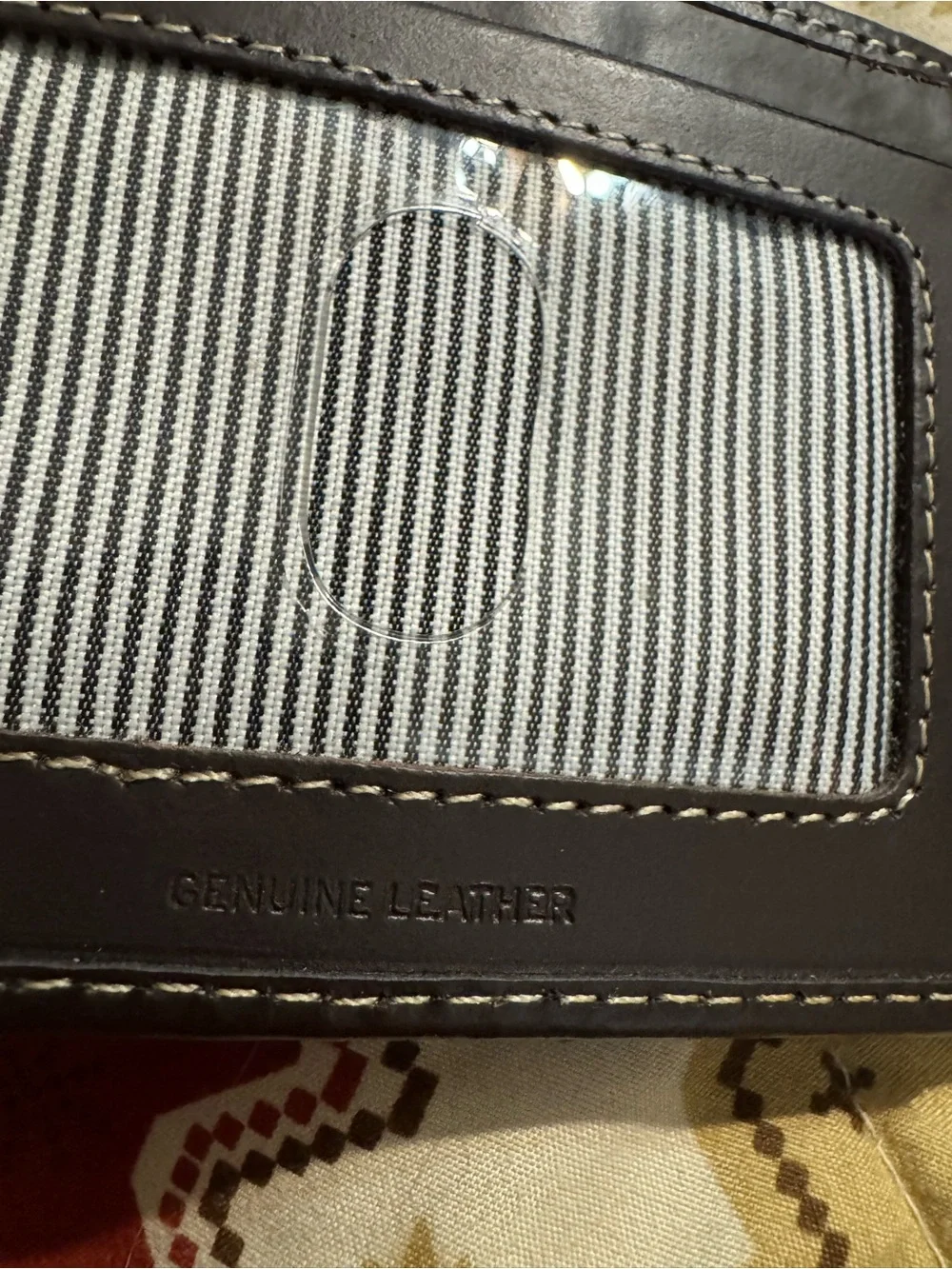 Timberland Black Leather Money Clip Wallet with Contrast Stitching